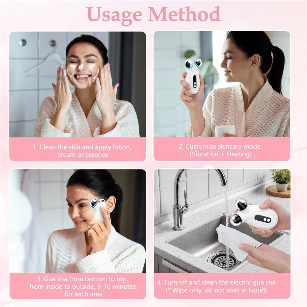 Anti-Aging & Wrinkles Microcurrent Facial Device – Boosts Skincare Absorption (White) - BluePeak Ventures