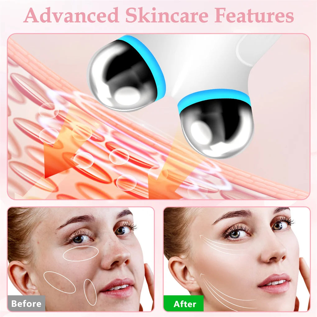 Anti-Aging & Wrinkles Microcurrent Facial Device – Boosts Skincare Absorption (White) - BluePeak Ventures