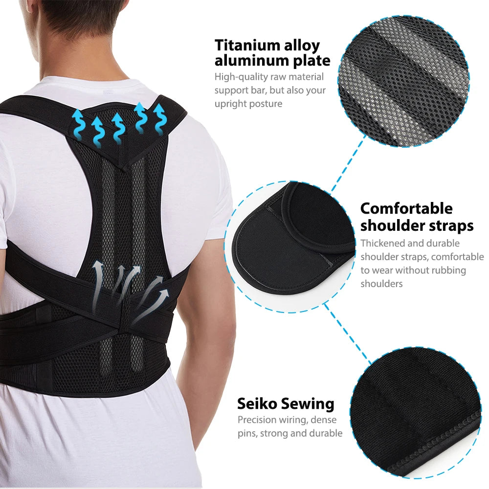 Adjustable Posture Corrector Belt Lumbar Support - BluePeak Ventures
