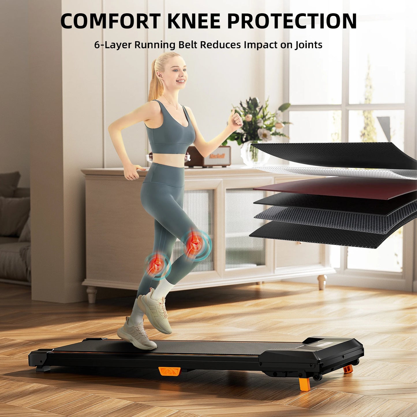 Compact Under Desk Incline Treadmill – 2.5HP Walking Pad - BluePeak Ventures