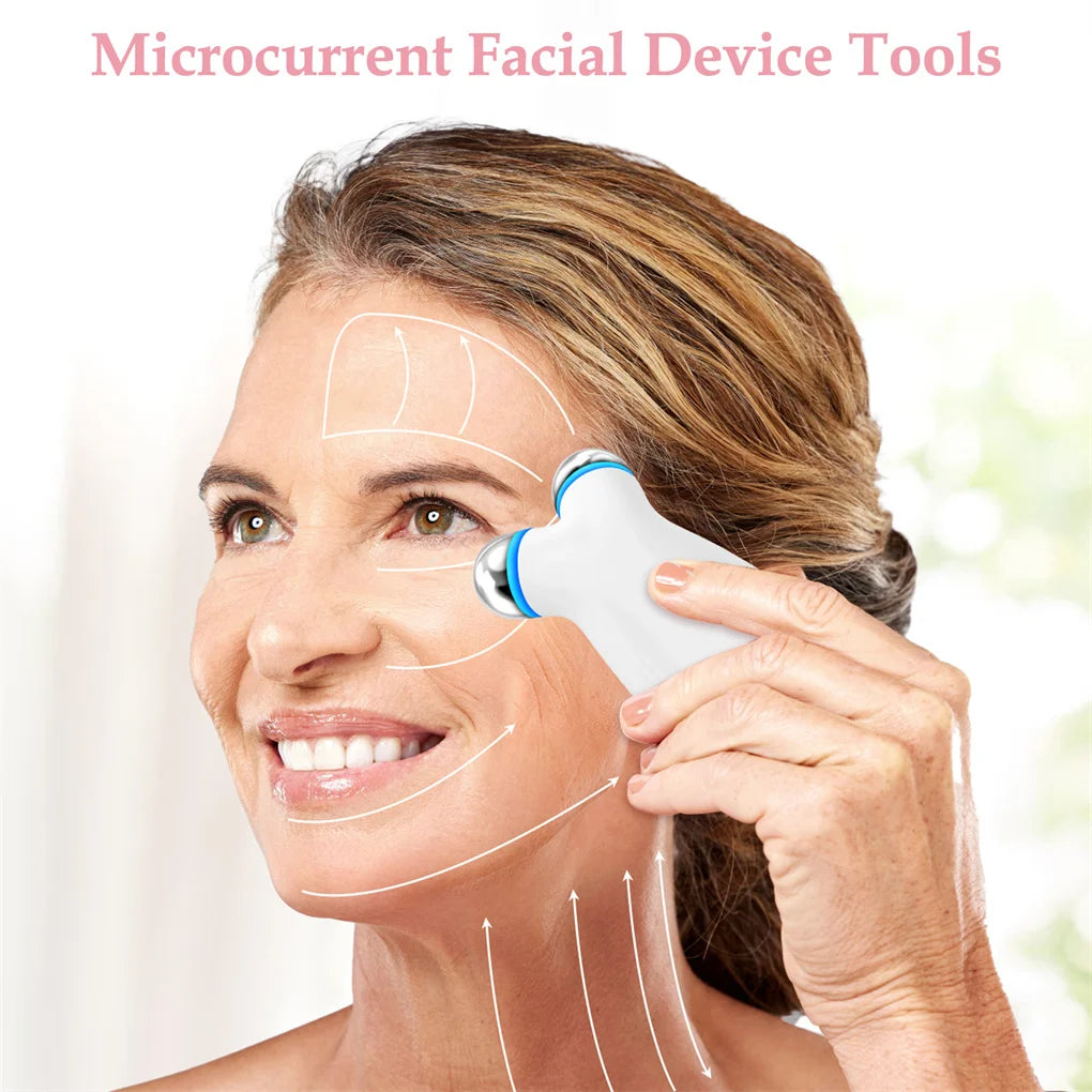 Anti-Aging & Wrinkles Microcurrent Facial Device – Boosts Skincare Absorption (White) - BluePeak Ventures