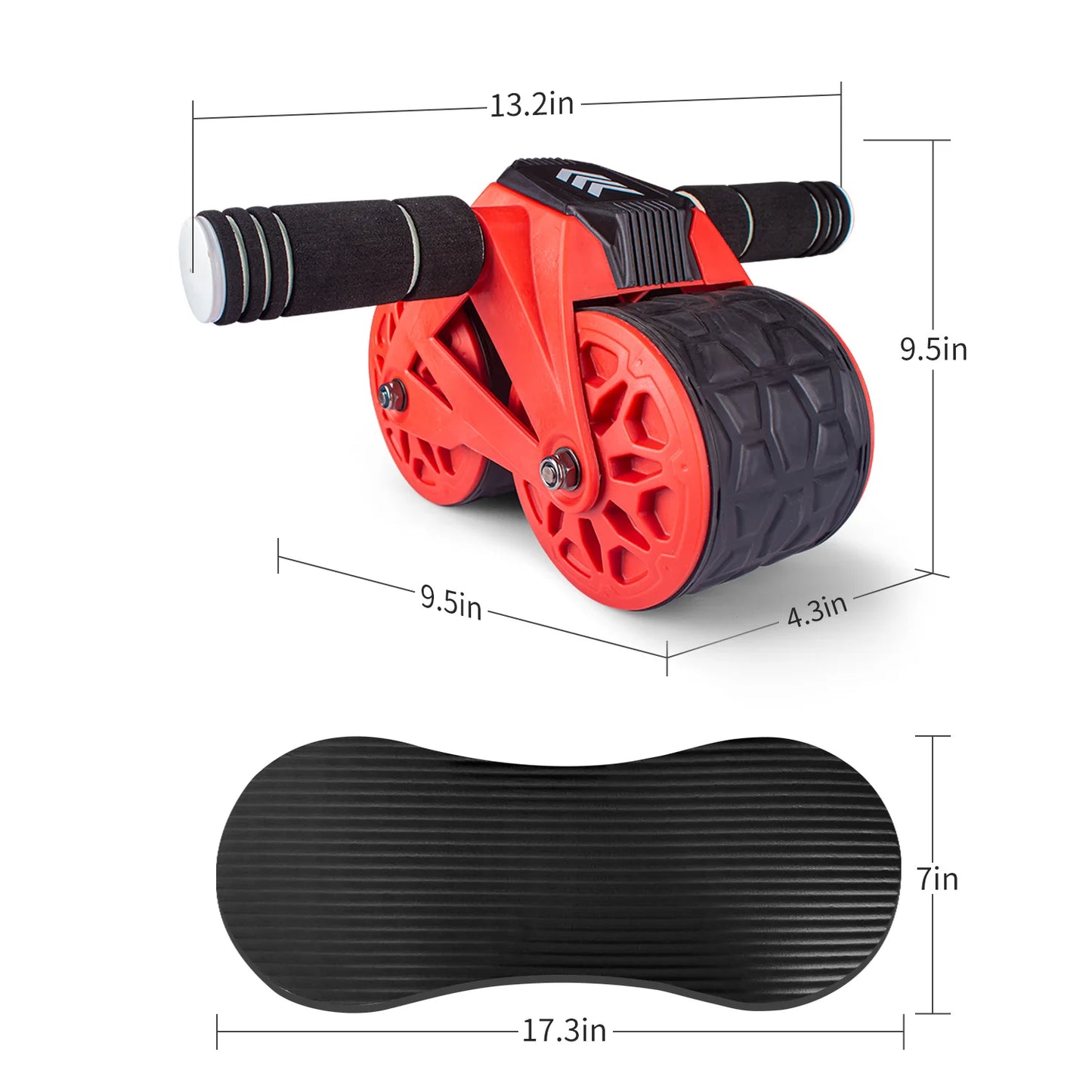 Ab Wheel Roller Automatic Rebound with Knee Pad Mat - BluePeak Ventures