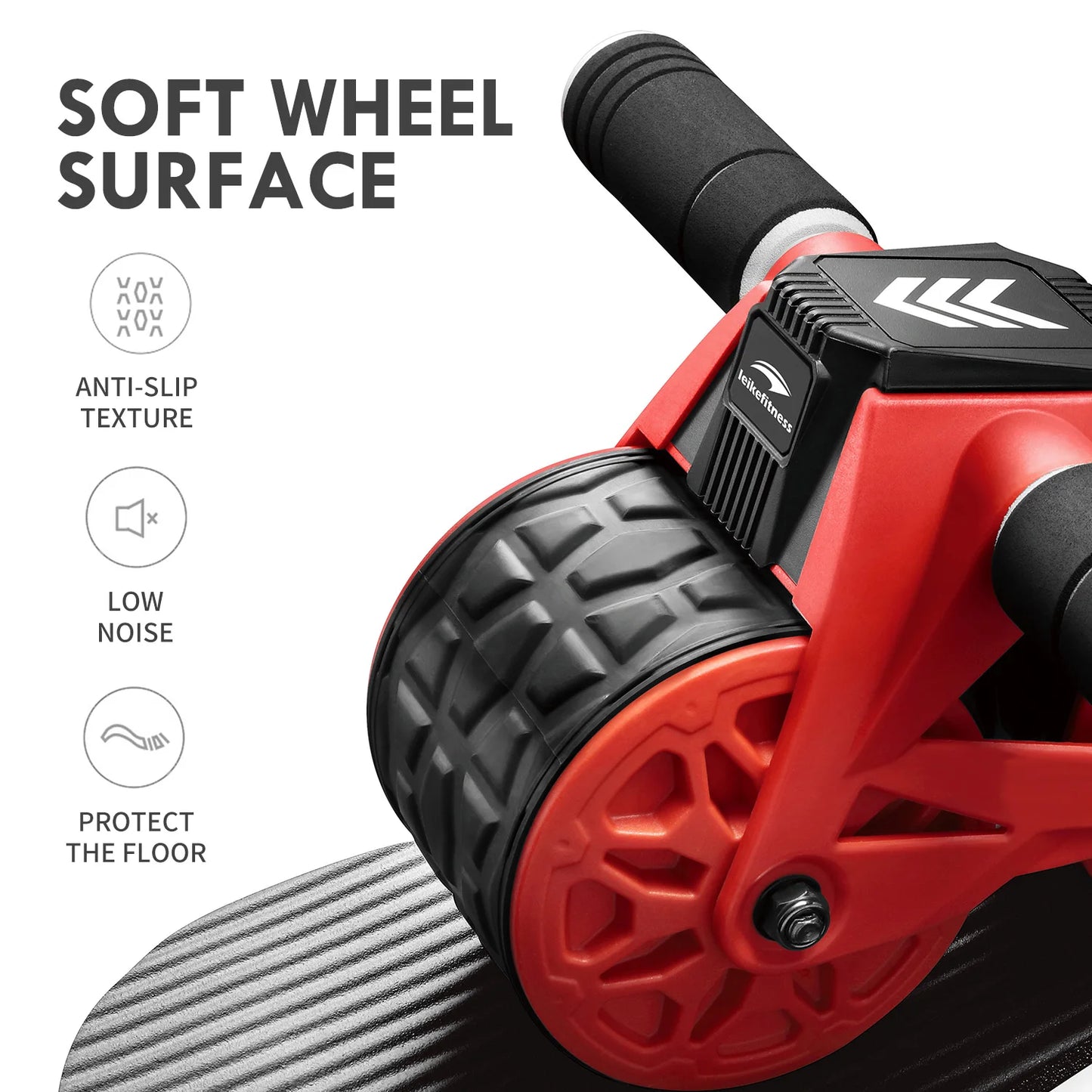 Ab Wheel Roller Automatic Rebound with Knee Pad Mat - BluePeak Ventures