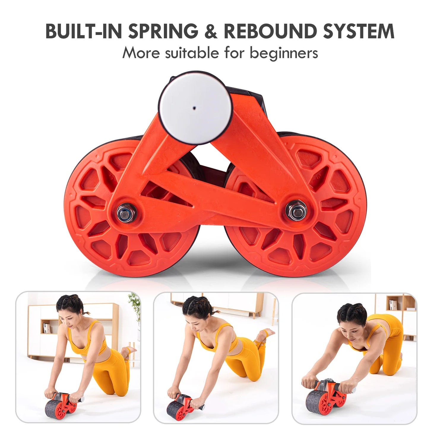 Ab Wheel Roller Automatic Rebound with Knee Pad Mat - BluePeak Ventures