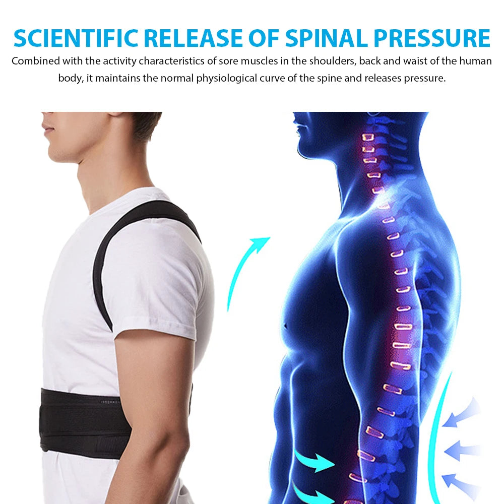 Adjustable Posture Corrector Belt Lumbar Support - BluePeak Ventures