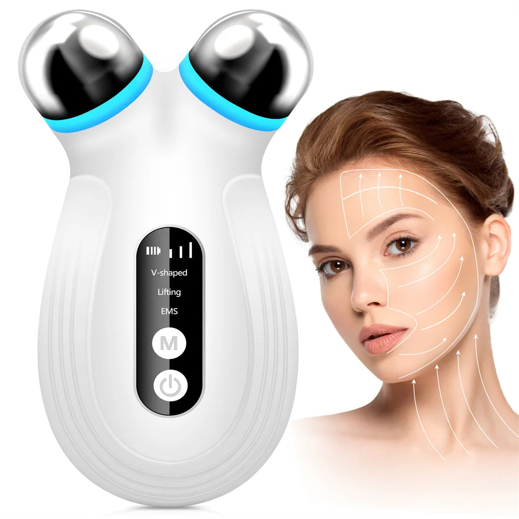 Anti-Aging & Wrinkles Microcurrent Facial Device – Boosts Skincare Absorption (White) - BluePeak Ventures