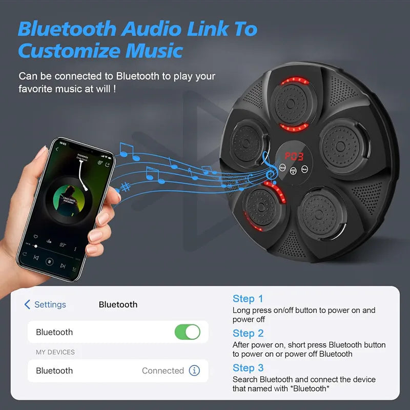 Smart Bluetooth Music Boxing Machine Trainer for Home Workouts - BluePeak Ventures