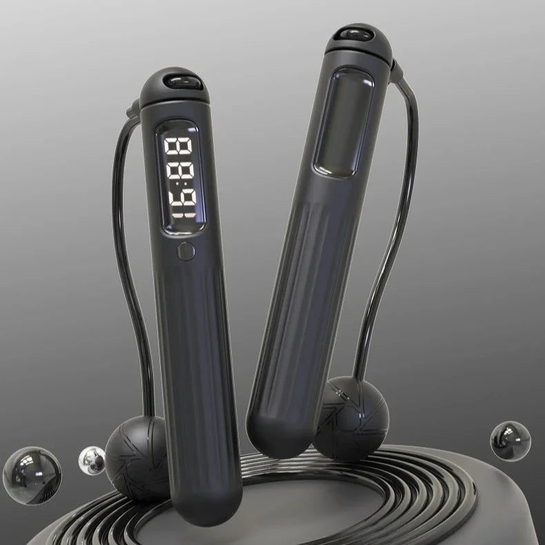 Smart Bluetooth Skipping Rope with Counter – Cordless Fitness Jump Rope with Weighted Balls - BluePeak Ventures