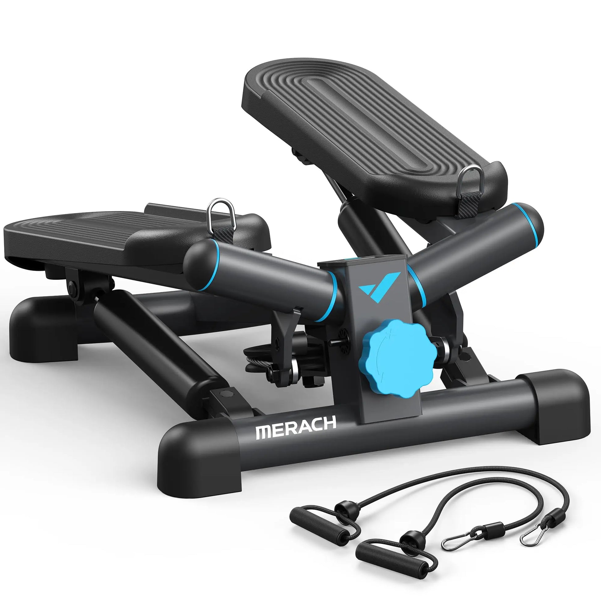 Mini Twist Stair Stepper with Resistance Bands  Home & Office Cardio Training - BluePeak Ventures