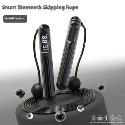 Smart Bluetooth Skipping Rope with Counter – Cordless Fitness Jump Rope with Weighted Balls - BluePeak Ventures