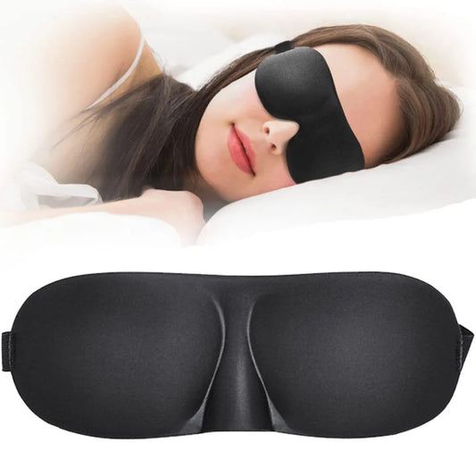 3D Sleeping Eye Mask Blindfold – Soft Padded Sleep Shade for Travel & Relaxation - BluePeak Ventures