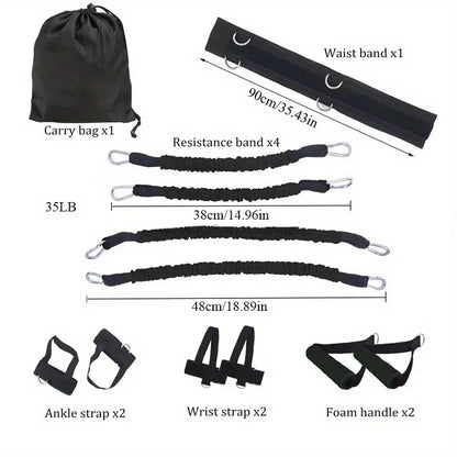 12-Piece Resistance Bands & Stretching Strap Set – Full Body Strength - BluePeak Ventures