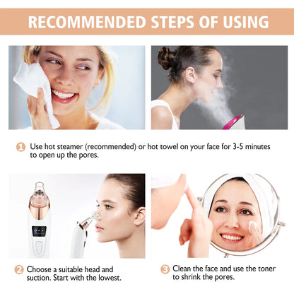 Electric Facial Skin Care Pore Removal Cleanser - Blackhead & Acne remover - BluePeak Ventures