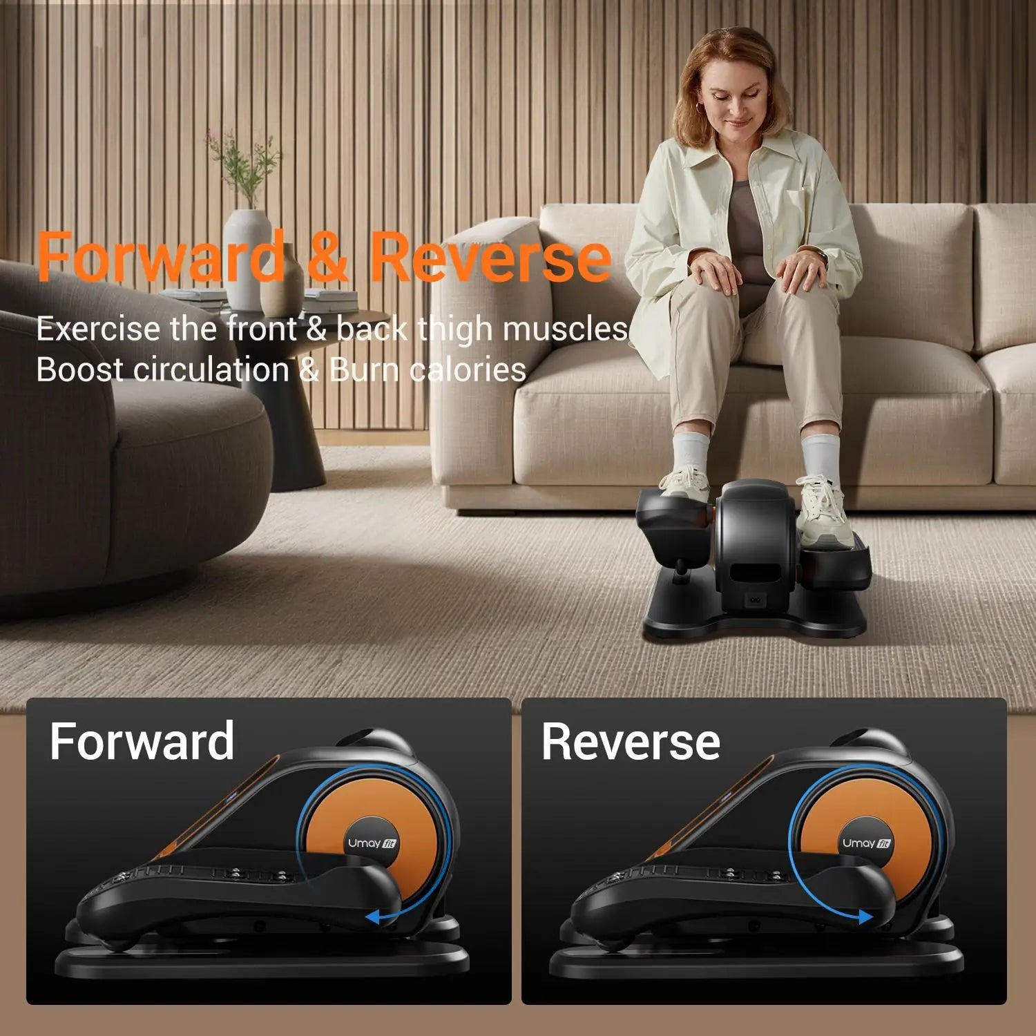 Under Desk Elliptical Machine Home Ellipse Leg Exerciser - BluePeak Ventures