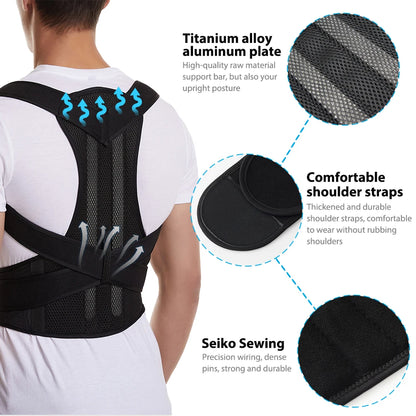 Adjustable Posture Corrector Belt Lumbar Support - BluePeak Ventures