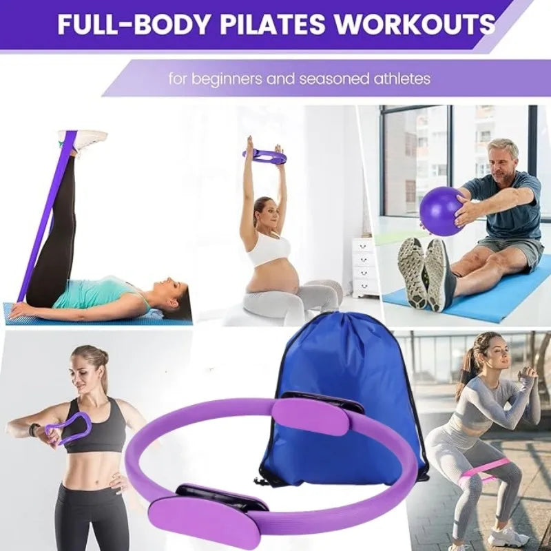 13-Piece Yoga Circle Gym Set – Full-Body Flexibility & Core Training Kit - BluePeak Ventures
