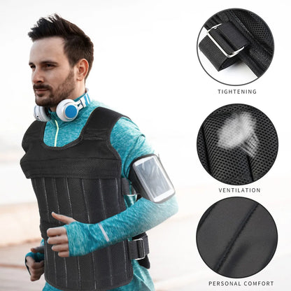 Adjustable Weighted Vest Jacket - for Running, Training & Fitness Workouts - BluePeak Ventures