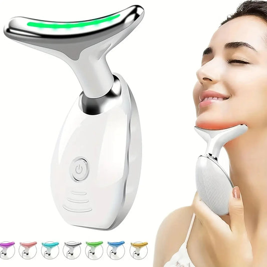 7LED Color Vibrating Neck & Face Skin Massager - BluePeak Ventures