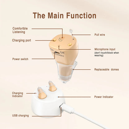 Hearing Aids Rechargeable with Noise Cancelling - BluePeak Ventures