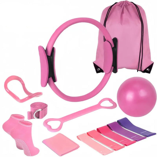 13-Piece Yoga Circle Gym Set – Full-Body Flexibility & Core Training Kit - BluePeak Ventures