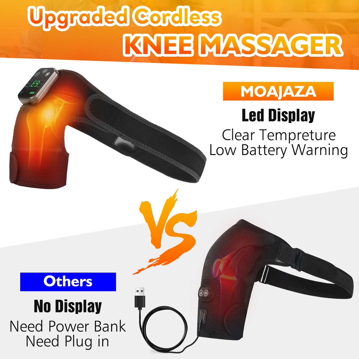 Rechargeable Heating Shoulder Brace – Vibration Massage Support for Joint Pain - BluePeak Ventures