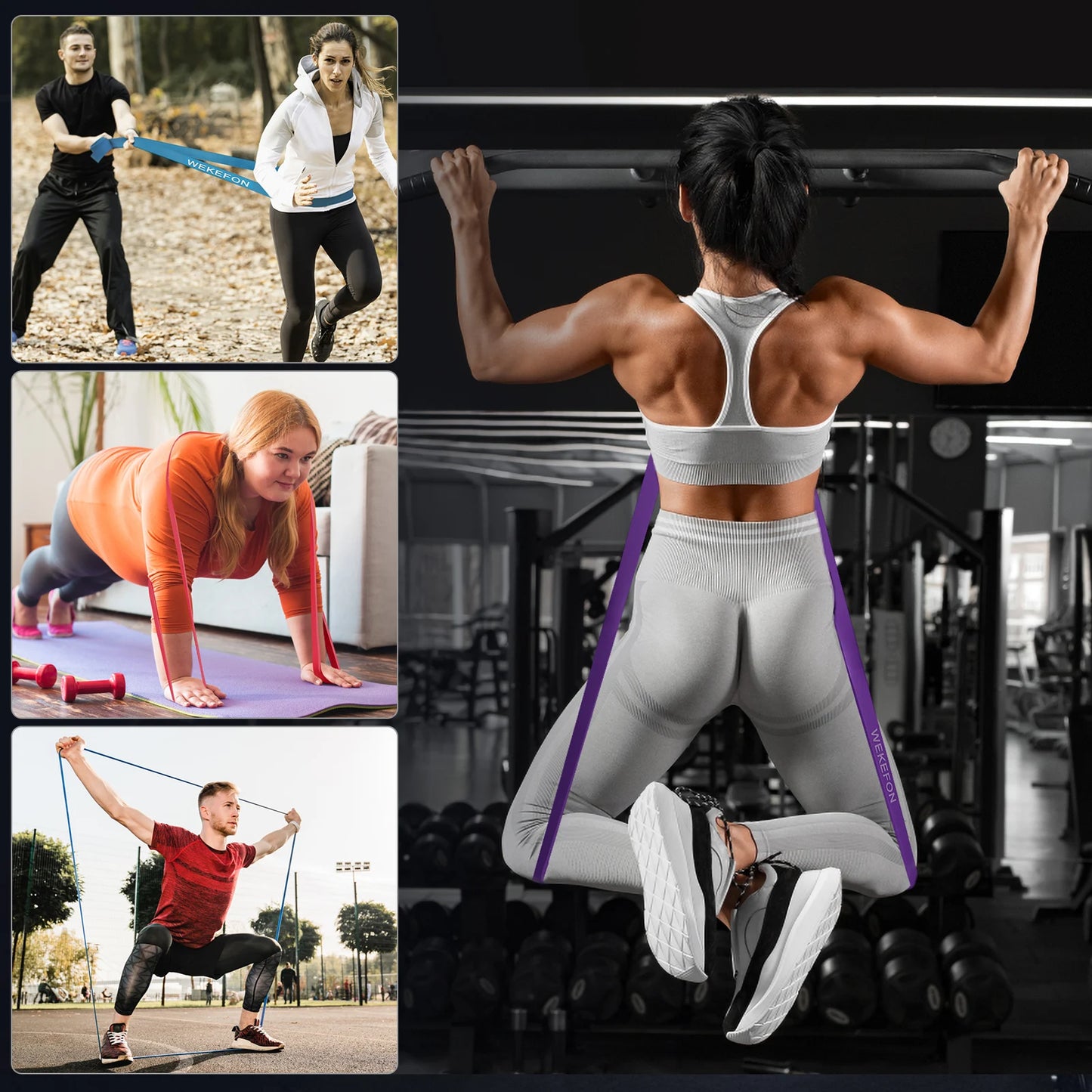 Set of 5 Pull Up Assistance Bands – Heavy Duty Resistance Workout Bands - BluePeak Ventures