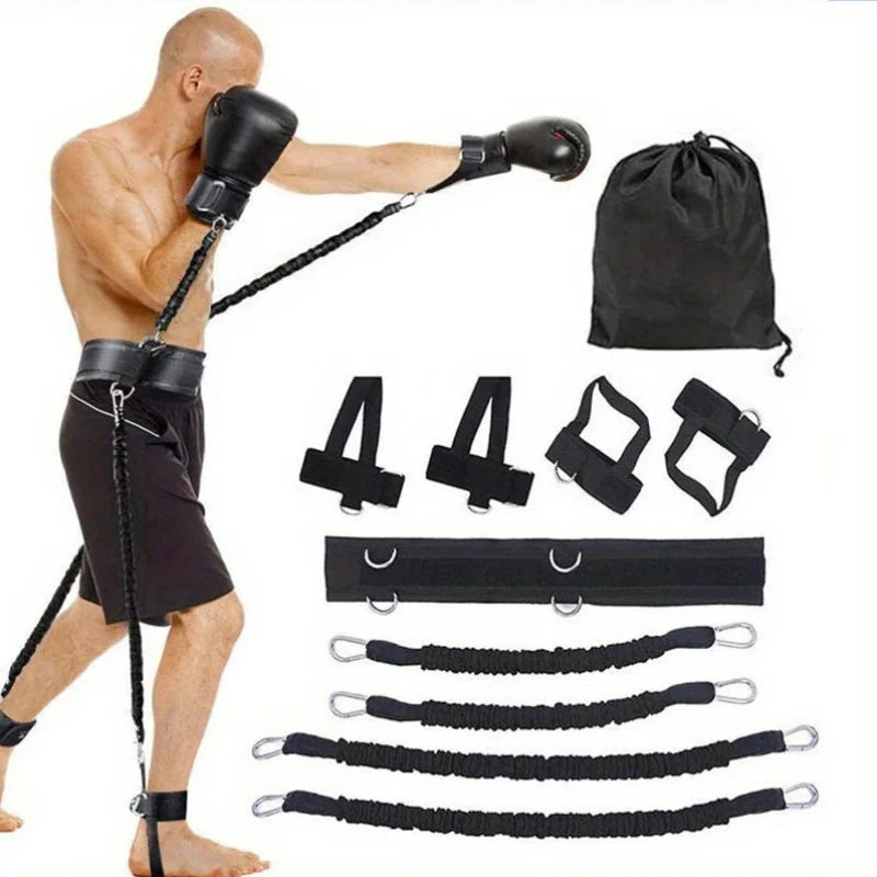 12-Piece Resistance Bands & Stretching Strap Set – Full Body Strength - BluePeak Ventures