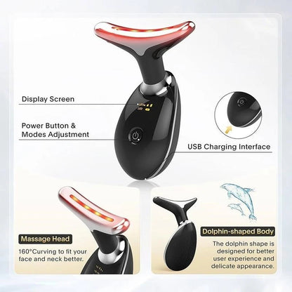 7LED Color Vibrating Neck & Face Skin Massager - BluePeak Ventures