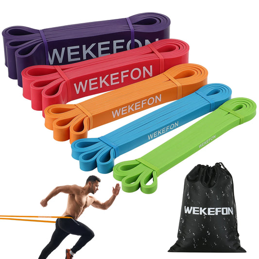 Set of 5 Pull Up Assistance Bands – Heavy Duty Resistance Workout Bands - BluePeak Ventures