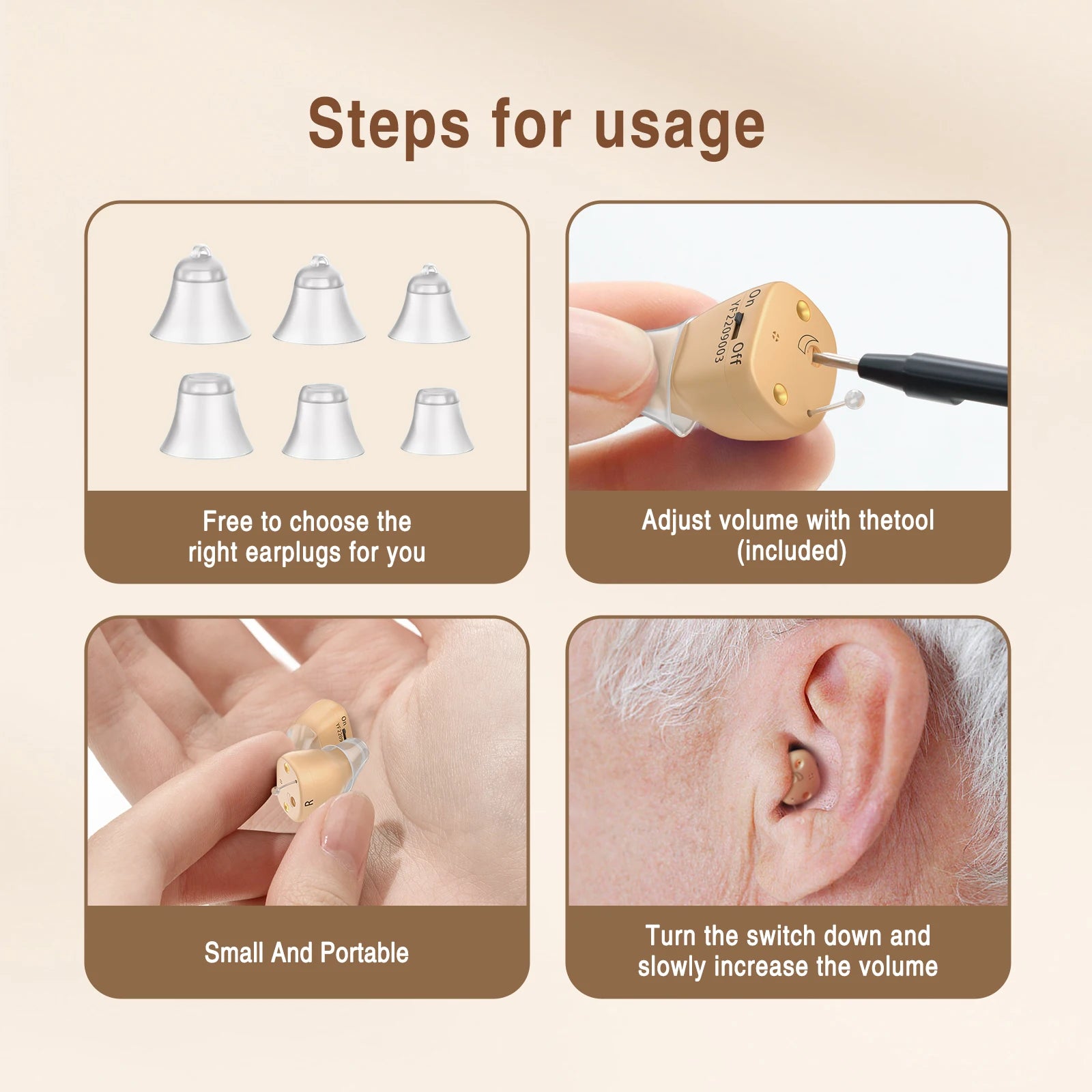 Hearing Aids Rechargeable with Noise Cancelling - BluePeak Ventures