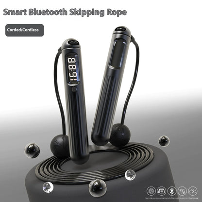 Smart Bluetooth Skipping Rope with Counter – Cordless Fitness Jump Rope with Weighted Balls - BluePeak Ventures
