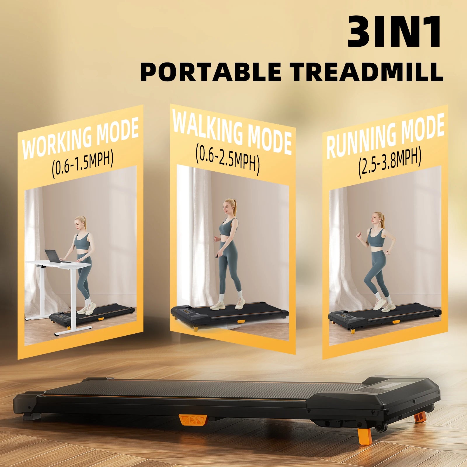 Compact Under Desk Incline Treadmill – 2.5HP Walking Pad - BluePeak Ventures