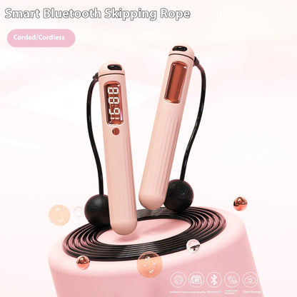 Smart Bluetooth Skipping Rope with Counter – Cordless Fitness Jump Rope with Weighted Balls - BluePeak Ventures