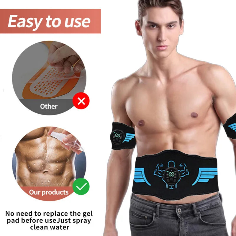 EMS Abdominal Toning Belt – USB Rechargeable Abs Trainer - BluePeak Ventures